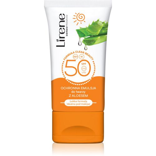 Sun care emulsione giorno protettiva per viso e décolleté aloe vera spf 50 50 ml - Lirene - Modalova