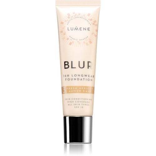 Blur 16h Longwear maquillaje de larga duración SPF 15 tono 3 Fresh Apricot 30 ml - Lumene - Modalova