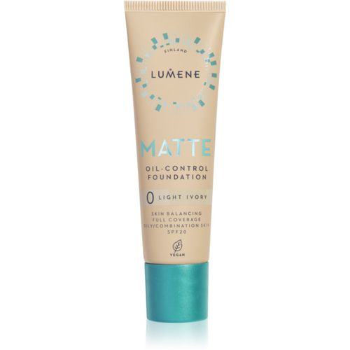 Matte Oil-Control maquillaje matificante SPF 20 tono 0 Light Ivory 30 ml - Lumene - Modalova