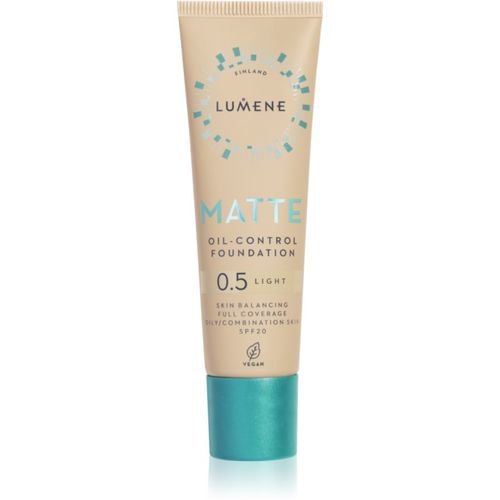 Matte Oil-Control maquillaje matificante SPF 20 tono 0,5 Fair Nude / Light 30 ml - Lumene - Modalova