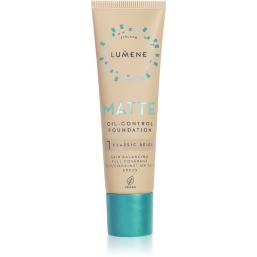 Matte Oil-Control maquillaje matificante SPF 20 tono 1 Classic Beige 30 ml - Lumene - Modalova