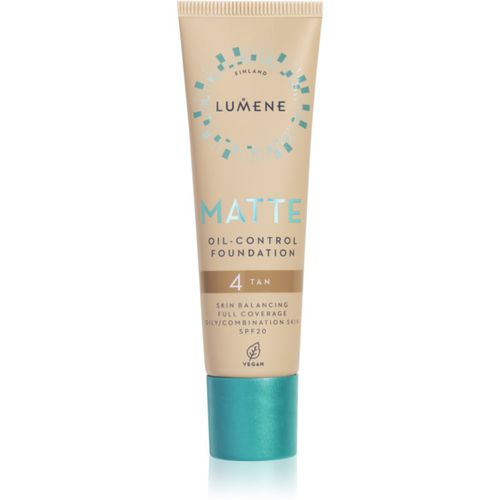 Matte Oil-Control maquillaje matificante SPF 20 tono 4 Warm Honey / Tan 30 ml - Lumene - Modalova