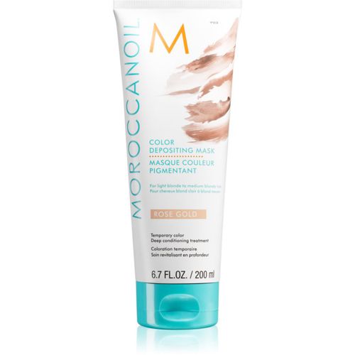 Color Depositing mascarilla nutritiva suave sin pigmentos de color permanentes Rose Gold 200 ml - Moroccanoil - Modalova