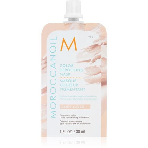 Color Depositing mascarilla nutritiva suave sin pigmentos de color permanentes Rose Gold 30 ml - Moroccanoil - Modalova