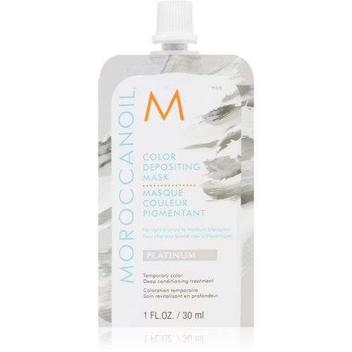 Color Depositing mascarilla nutritiva suave sin pigmentos de color permanentes Platinum 30 ml - Moroccanoil - Modalova