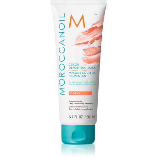 Color Depositing mascarilla nutritiva suave sin pigmentos de color permanentes Coral 200 ml - Moroccanoil - Modalova