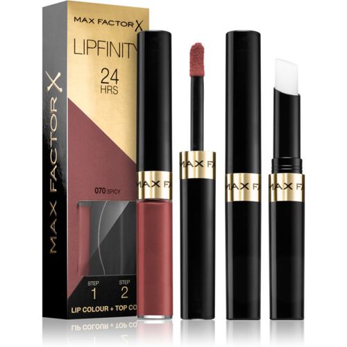 Lipfinity Lip Colour rossetto lunga tenuta con balsamo colore 70 Spicy 4,2 g - Max Factor - Modalova