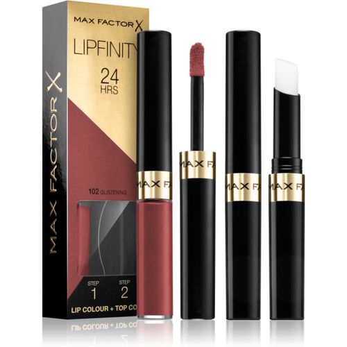 Lipfinity Lip Colour rossetto lunga tenuta con balsamo colore 102 Glistening - Max Factor - Modalova