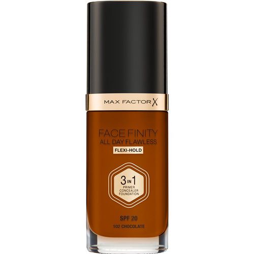 Facefinity All Day Flawless fondotinta lunga tenuta SPF 20 colore 102 Chocolate 30 ml - Max Factor - Modalova