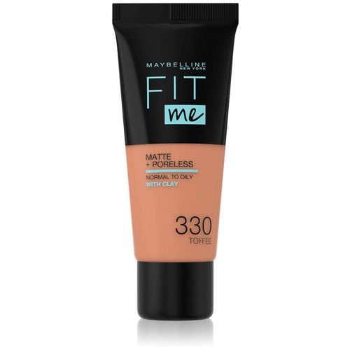 Fit Me! Matte+Poreless Mattierendes Make-up für die normale bis fettige Gesichtshaut Farbton 330 Toffee 30 ml - MAYBELLINE NEW YORK - Modalova