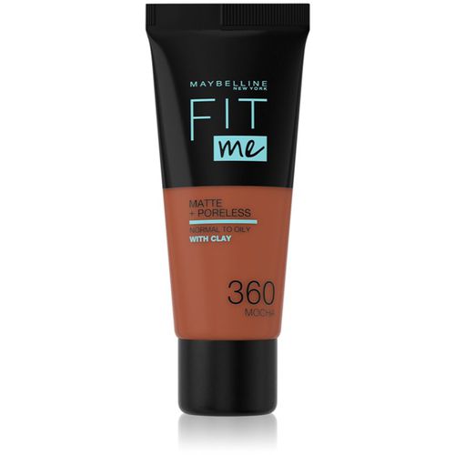 Fit Me! Matte+Poreless fondotinta matte per pelli normali e miste colore 360 Mocha 30 ml - MAYBELLINE NEW YORK - Modalova