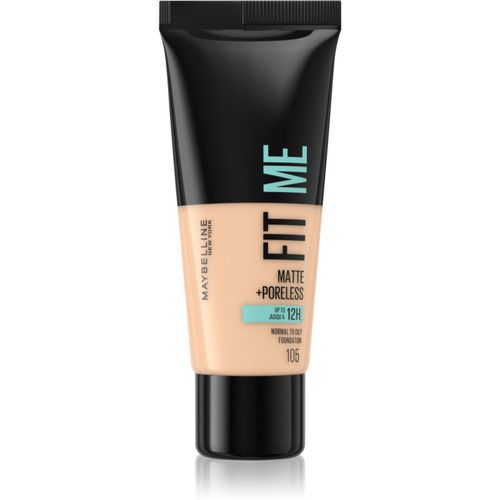 Fit Me! Matte+Poreless fondotinta matte per pelli normali e miste colore 105 Natural Ivory 30 ml - Maybelline - Modalova