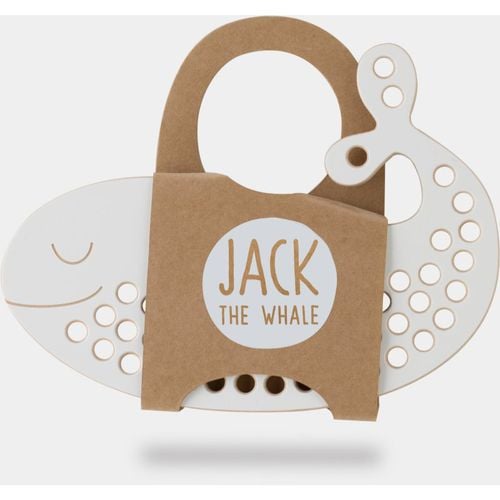 Big Wooden Lacing Toy Whale Jack juguete multiactividades 9 cm x 19,5 cm x 0,7 cm 1 ud - Milin - Modalova