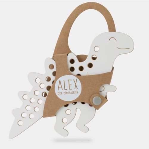 Big Wooden Lacing Toy Dinosaur Alex juguete multiactividades 22 cm x 15 cm x 0,7 cm 1 ud - Milin - Modalova