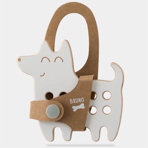 Small Wooden Lacing Toy Dog attività giocattolo 10 cm x 10 cm x 0,7 cm 1 pz - Milin - Modalova