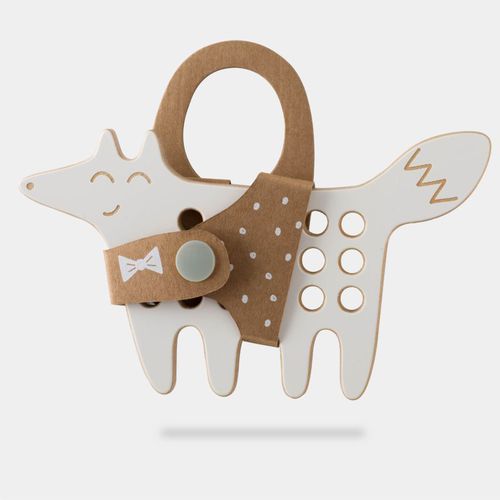 Small Wooden Lacing Toy Fox attività giocattolo 15 cm x 8,5 cm x 0,7 cm 1 pz - Milin - Modalova