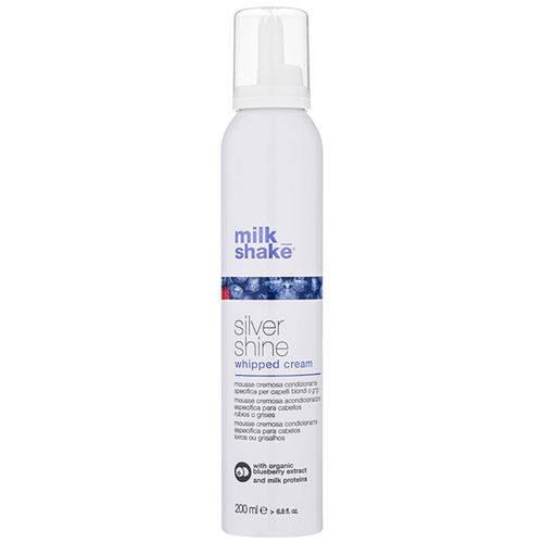 Silver Shine crema mousse para cabellos rubios neutralizante para tonos amarillos 200 ml - Milk Shake - Modalova