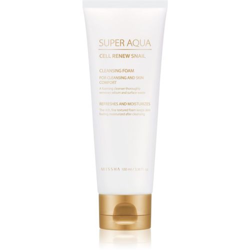 Super Aqua Cell Renew Snail espuma limpiadora con extracto de baba de caracol 100 ml - Missha - Modalova