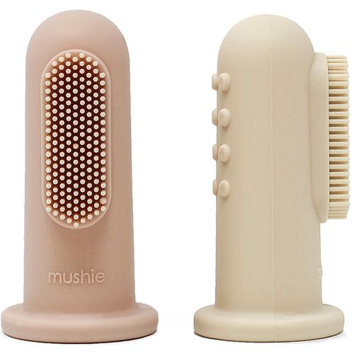 Finger Toothbrush spazzolino da dito per bambini Shifting Sand/Blush 2 pz - Mushie - Modalova