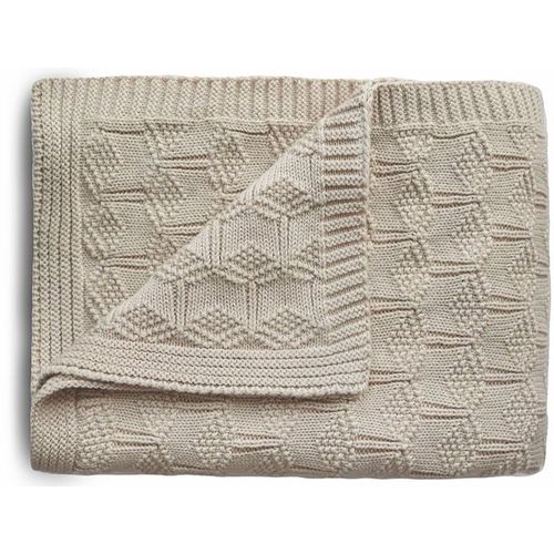 Knitted Pointelle Baby Blanket coperta a maglia per bambini Beige 80 x 100cm 1 pz - Mushie - Modalova