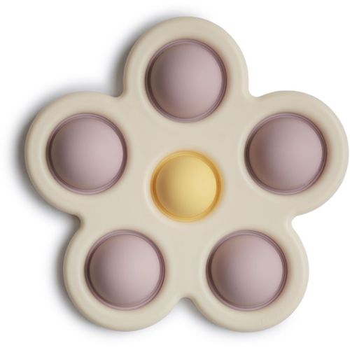 Pop-It Flower juguete Soft Lilac/Pale Daffodil/Ivory 1 ud - Mushie - Modalova