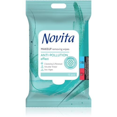 Anti-Pollution toallitas desmaquillantes para pieles sensibles 15 ud - NOVITA - Modalova