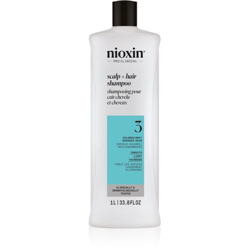 System 3 Scalp + Hair Shampoo champú limpiador anticaída para cabello teñido 1000 ml - Nioxin - Modalova