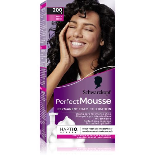 Perfect Mousse Permanent-Haarfarbe Farbton 200 Black 1 St - Schwarzkopf - Modalova