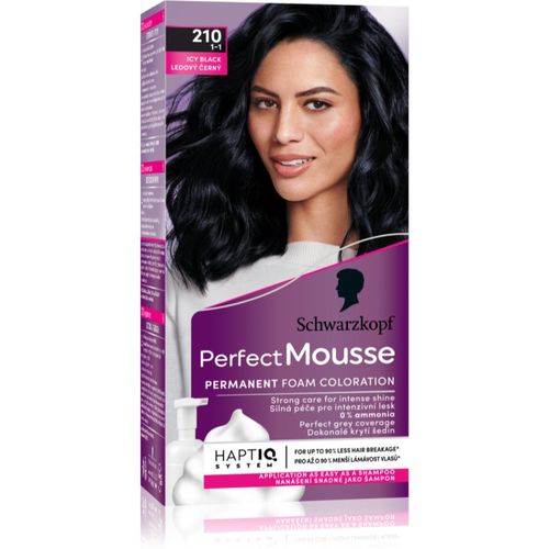 Perfect Mousse Permanent-Haarfarbe Farbton 210 Icy Black - Schwarzkopf - Modalova