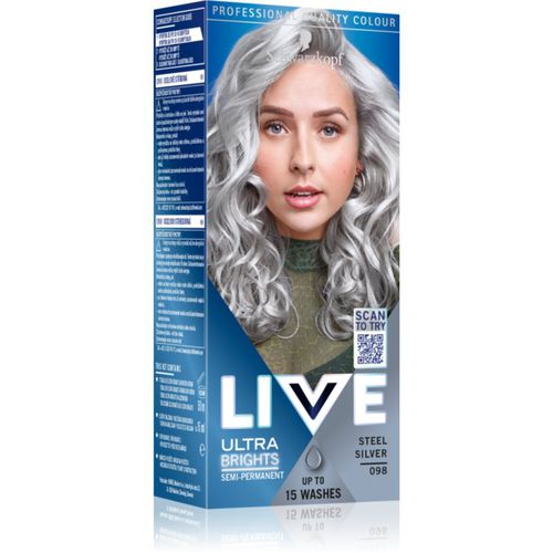 LIVE Ultra Brights or Pastel Haartönung Farbton 98 Steel Silver - Schwarzkopf - Modalova