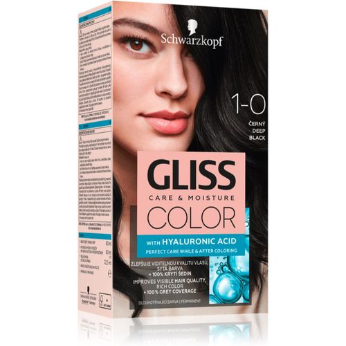 Gliss Color Permanent-Haarfarbe Farbton 1-0 Deep Black - Schwarzkopf - Modalova