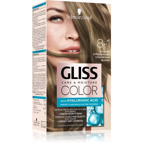 Gliss Color Permanent-Haarfarbe Farbton 8-1 Cool Medium Blonde 1 St - Schwarzkopf - Modalova