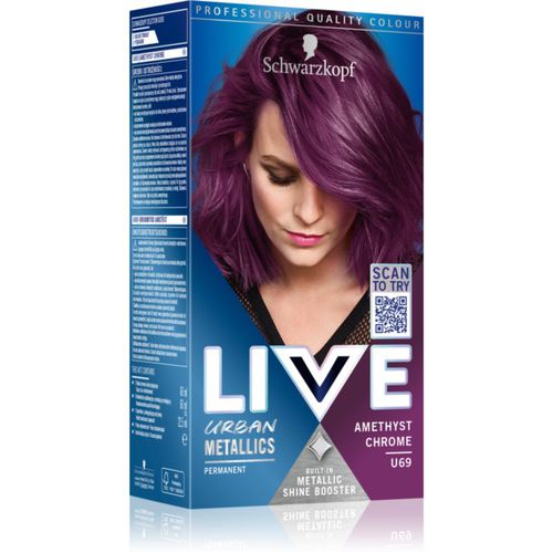 LIVE Urban Metallics Permanent-Haarfarbe Farbton U69 Amethyst Chrome 1 St - Schwarzkopf - Modalova