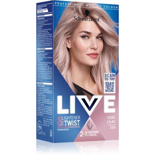 LIVE Lightener & Twist Permanent-Haarfarbe zur Aufhellung der Haare Farbton 104 Cool Lilac 1 St - Schwarzkopf - Modalova