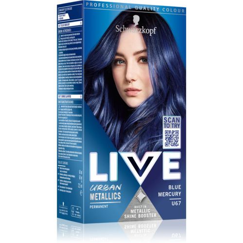 LIVE Urban Metallics Permanent-Haarfarbe Farbton U67 Blue Mercury 1 St - Schwarzkopf - Modalova