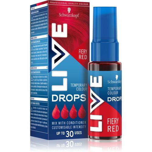 LIVE Drops sfumatura di colore per capelli lavabile colore Fiery Red 30 ml - Schwarzkopf - Modalova