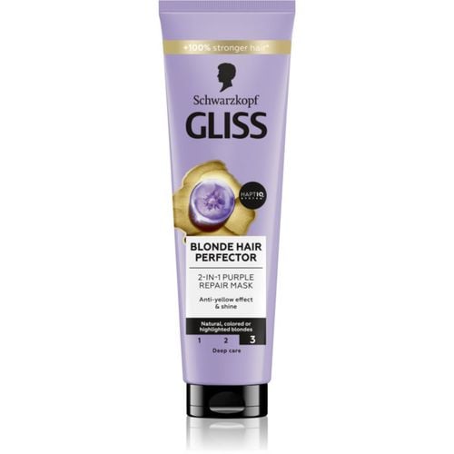 Gliss Blonde Hair Perfector mascarilla regeneradora para cabello para cabellos teñidos o con mechas 150 ml - Schwarzkopf - Modalova