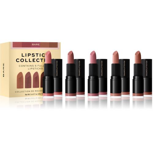 Lipstick Collection set de labiales tono Bare 5 ud - Revolution PRO - Modalova