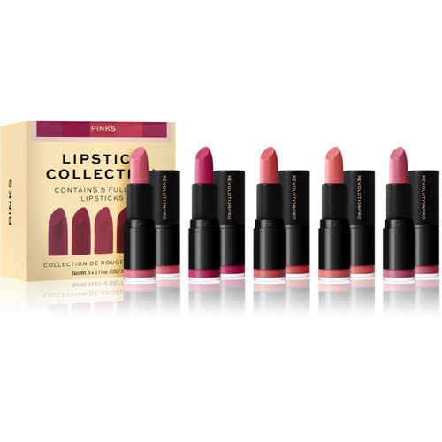 Lipstick Collection set de labiales tono Pinks 5 ud - Revolution PRO - Modalova