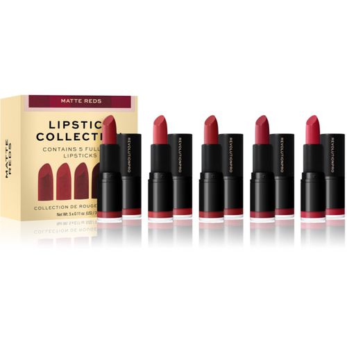 Lipstick Collection Lippenstift-Set Farbton Matte Reds 5 St - Revolution PRO - Modalova