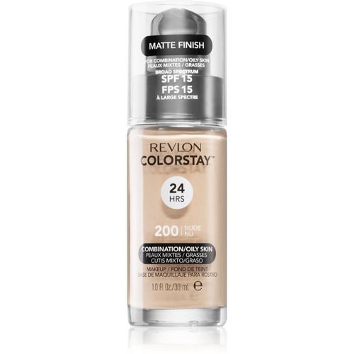 ColorStay™ fondotinta opacizzante lunga tenuta per pelli grasse e miste colore 200 Nude 30 ml - Revlon Cosmetics - Modalova