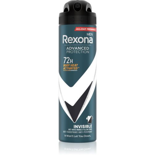 Men Advanced Protection antitranspirante antimanchas blancas y amarillas 72h para hombre Invisible 150 ml - Rexona - Modalova