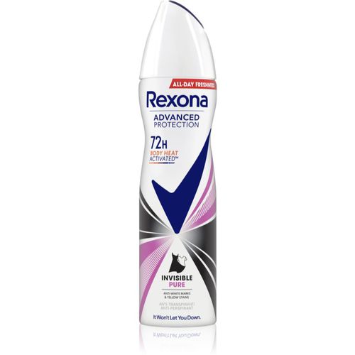 Advanced Protection Invisible Pure antitranspirante antimanchas blancas y amarillas 72h 150 ml - Rexona - Modalova