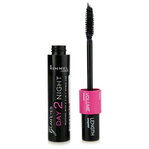 Glam´ Eyes Day 2 Night máscara para alargar y densificar las pestañas 2 en 1 tono 001 Black 9.5 ml - Rimmel - Modalova