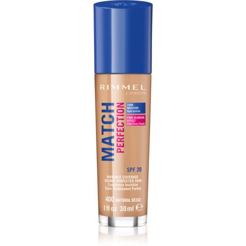 Match Perfection fondotinta liquido SPF 20 colore 400 Natural Beige 30 ml - Rimmel - Modalova