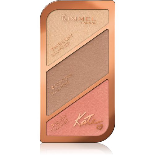 Kate paleta para contorno de rostro tono 002 Coral Glow 18,5 g - Rimmel - Modalova