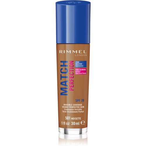 Match Perfection fondotinta liquido SPF 20 colore 501 Noisette 30 ml - Rimmel - Modalova