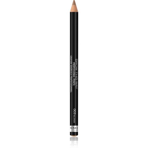 Brow This Way lápiz para cejas con cepillo tono 003 Blonde 1,4 g - Rimmel - Modalova