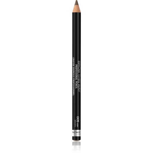 Brow This Way lápiz para cejas con cepillo tono 005 Ash Brown 1,4 g - Rimmel - Modalova