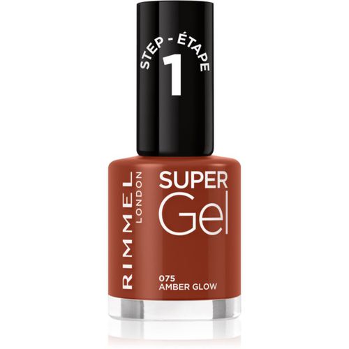 Super Gel esmalte para uñas en gel sin usar lámpara UV/LED tono 075 Amber Glow 12 ml - Rimmel - Modalova